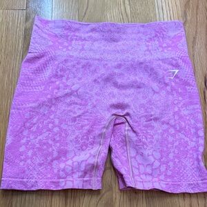 Gymshark Women's Pink Textured Bike Shorts